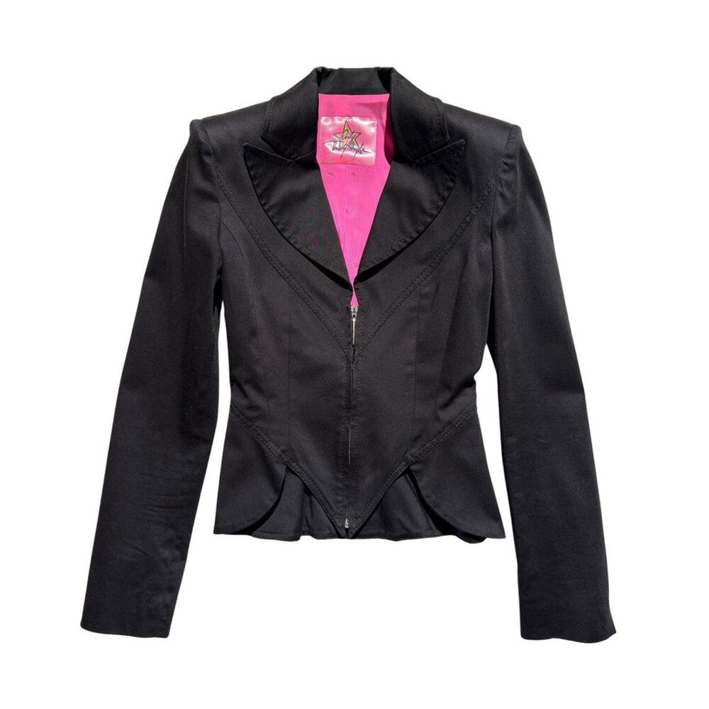 1980s Body contour zip jacket